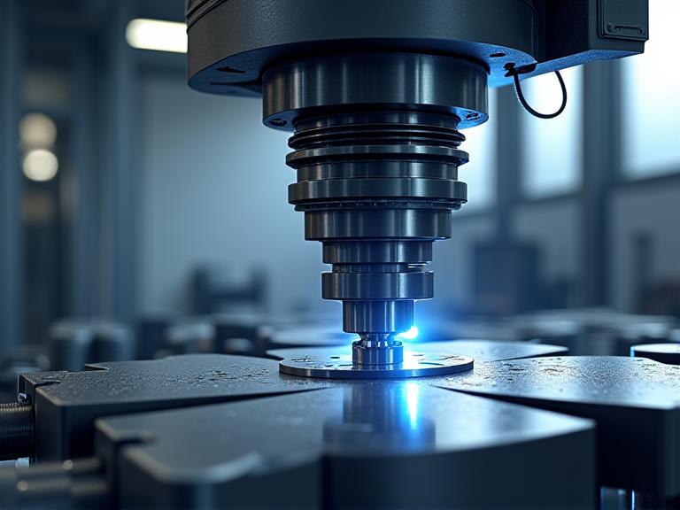 5軸CNCマシニングセンターが作動中