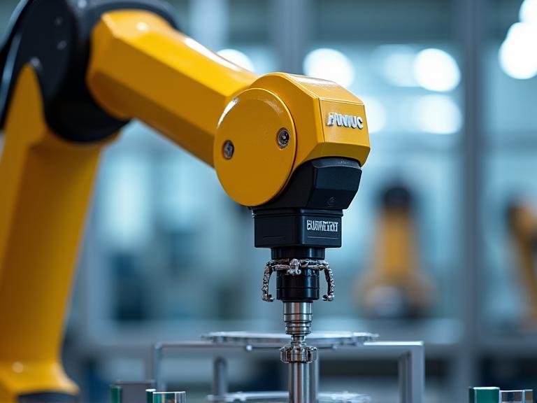 ロボットアームが精密作業を行う